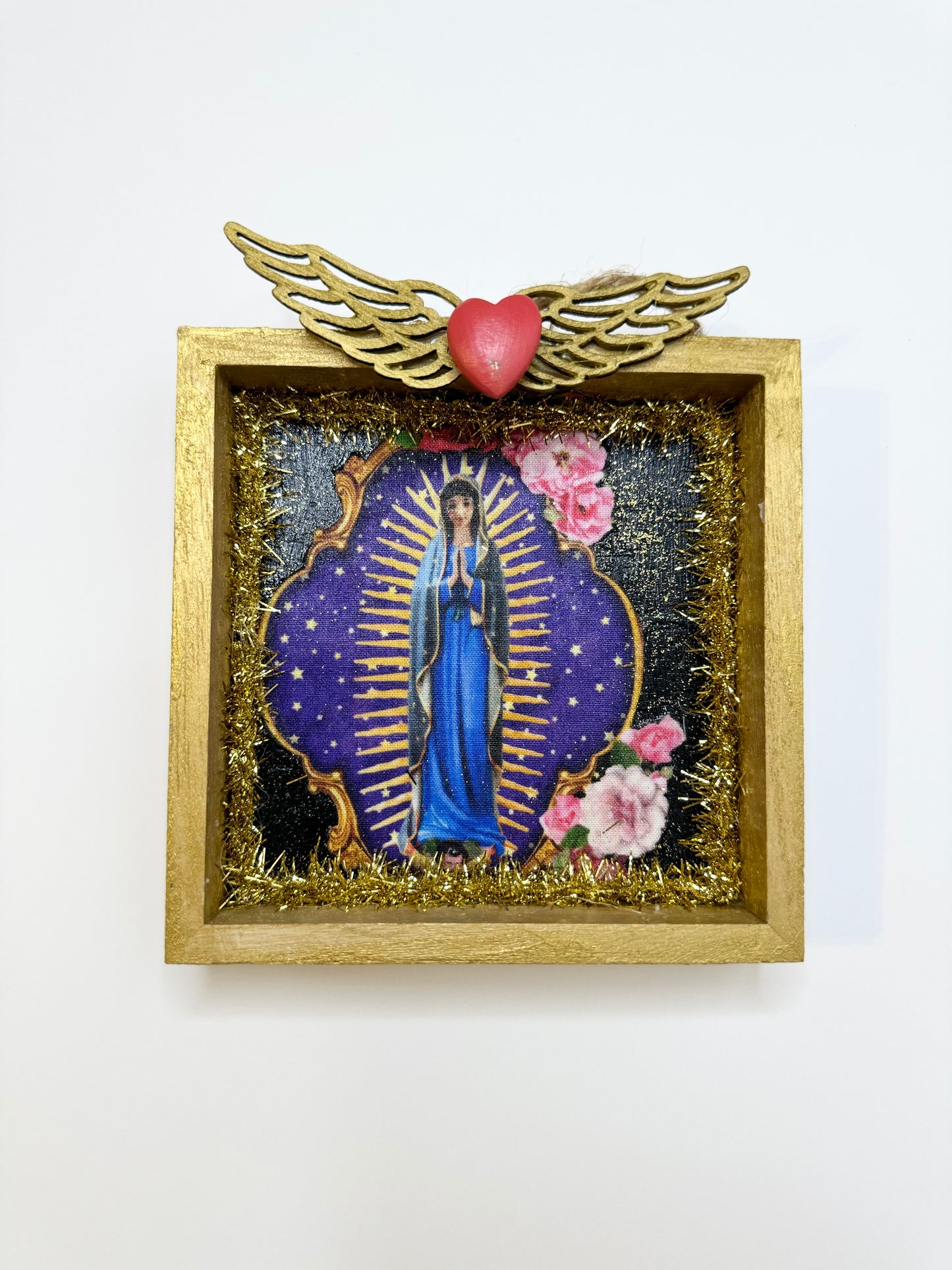 GUADALUPE ANGEL WING SHADOW BOX