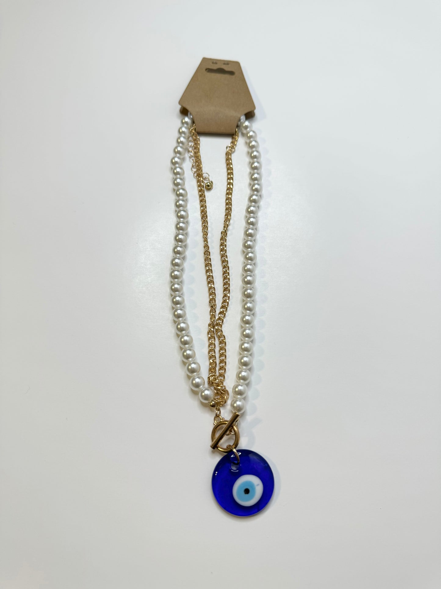 PEARL EVIL EYE NECKLACE