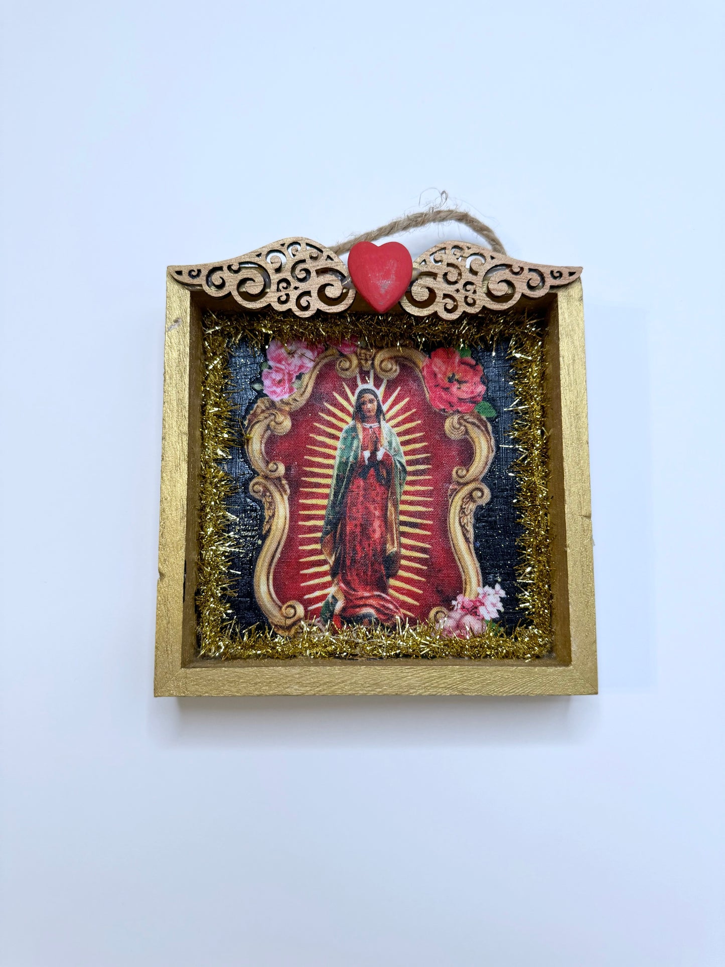 GUADALUPE ANGEL WING SHADOW BOX