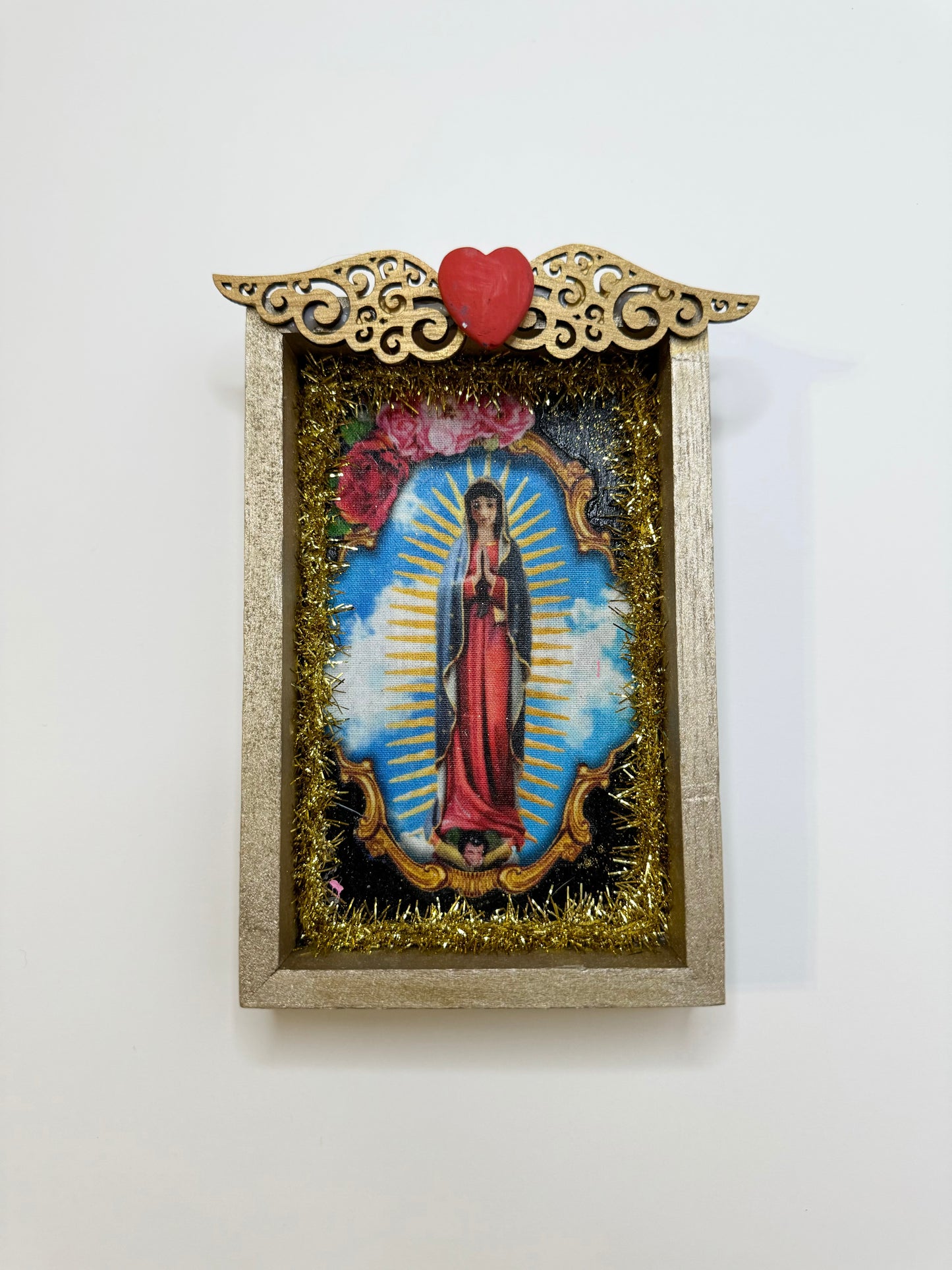 GUADALUPE ANGEL WING SHADOW BOX