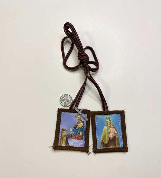 Brown Scapular Necklace